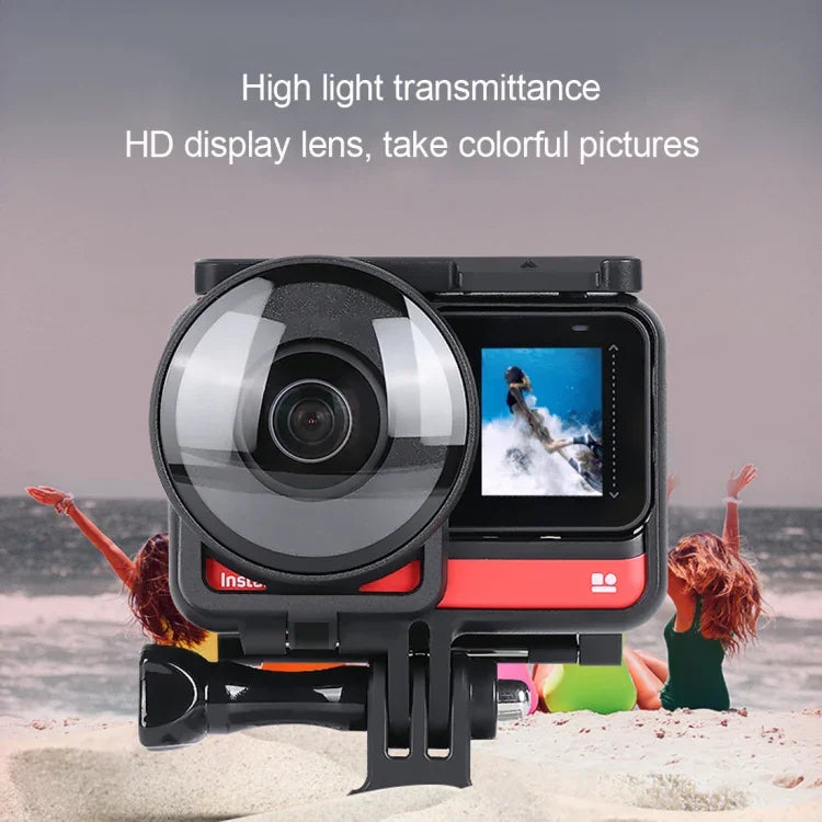 Insta360 One R パノラマカメラ用レンズガード保護ガラスカバー フレーム付き, Insta360 One R用