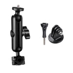 9cm連結ロッド 20mmボールヘッド バイク用リアビューミラー固定マウントホルダー 三脚アダプター＆ネジ付き GoPro、Insta360、DJIおよびその他アクションカメラ用, 9cm連結ロッドホルダー