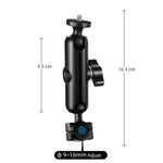 9cm連結ロッド 20mmボールヘッド バイク用リアビューミラー固定マウントホルダー 三脚アダプター＆ネジ付き GoPro、Insta360、DJIおよびその他アクションカメラ用, 9cm連結ロッドホルダー