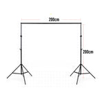 200x200cm フォトスタジオ背景サポートスタンド バックドロップクロスバーブラケットキット、200x200cm