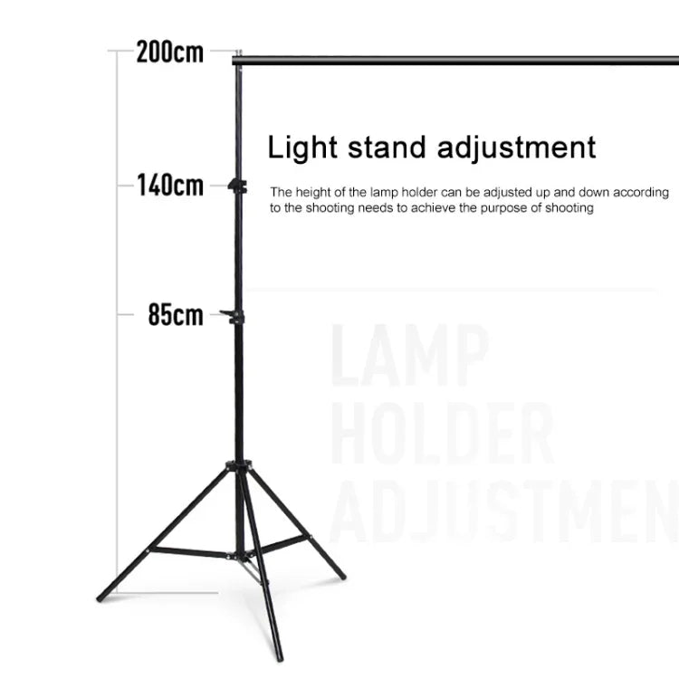 200x200cm フォトスタジオ背景サポートスタンド バックドロップクロスバーブラケットキット、200x200cm
