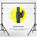 200x200cm フォトスタジオ背景サポートスタンド バックドロップクロスバーブラケットキット、200x200cm