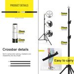 200x200cm フォトスタジオ背景サポートスタンド バックドロップクロスバーブラケットキット、200x200cm