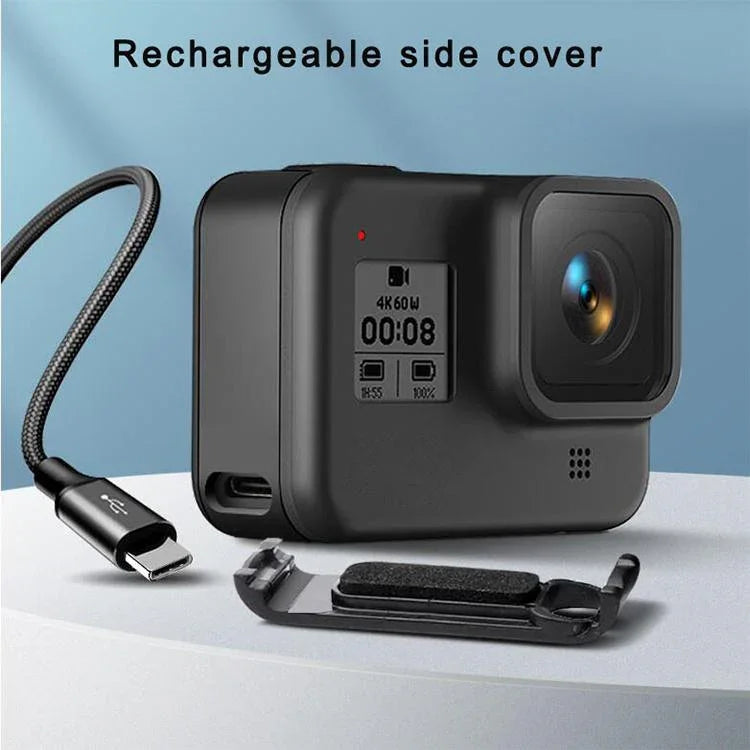 スポーツカメラ 充電式バッテリー交換用サイドカバー GoPro HERO8用, GoPro HERO8対応