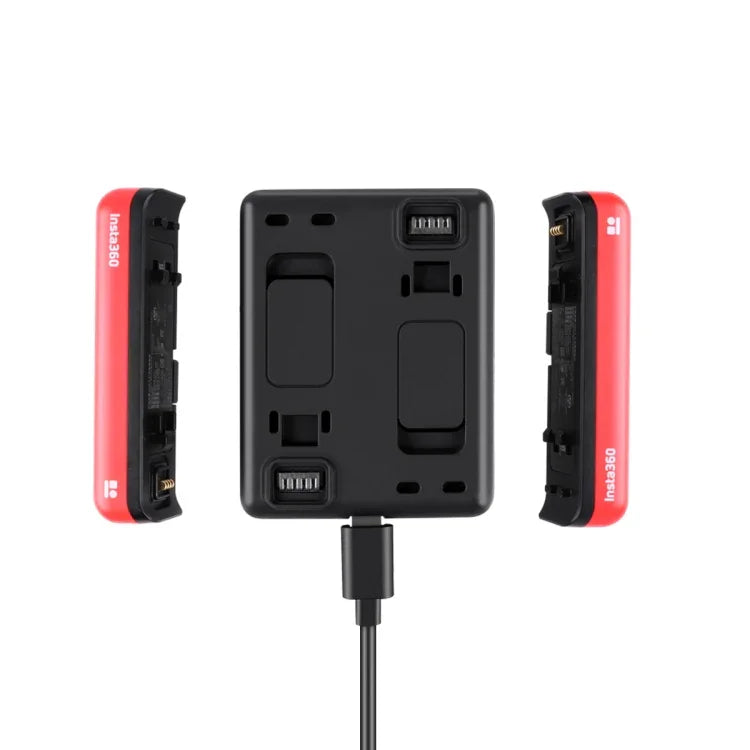 R-R-LF8-CINOR8CA Insta360 ONE R 4K パノラマカメラ用バッテリーチャージャー 高速充電 デュアル充電インターフェース 充電ベース, バッテリーチャージャー