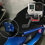 バイク用バックミラー CNCアルミ合金製スタンド固定ブラケット GoPro、Insta360、DJI 他アクションカメラ対応