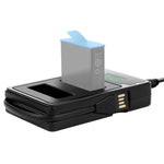 LCD画面付きデュアルバッテリーチャージャー 充電容量表示 GoPro HERO9 Black / HERO10 Black対応, 充電容量表示付き