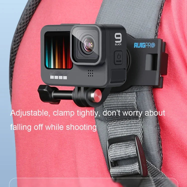 RUIGPRO 360度回転クイックリリースストラップマウント ショルダーバックパックマウント GoPro、Insta360、DJI 他アクションカメラ対応