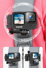 RUIGPRO 360度回転クイックリリースストラップマウント ショルダーバックパックマウント GoPro、Insta360、DJI 他アクションカメラ対応