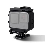 GoPro HERO10 Black / HERO9 Black 用プラスチックフレームマウント保護ケース（ベースバックル＆ロングスクリュー付き）、プラスチックフレーム