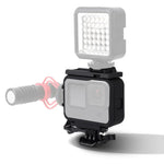 GoPro HERO10 Black / HERO9 Black 用プラスチックフレームマウント保護ケース（ベースバックル＆ロングスクリュー付き）、プラスチックフレーム