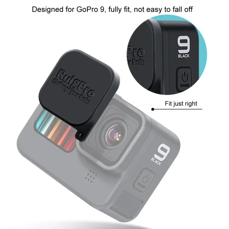 RUIGPRO GoPro HERO10 Black / HERO9 Black 用ソフトラバー傷防止カメラレンズ保護キャップ、GoPro HERO9 Black 用