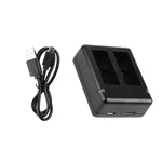 GoPro HERO9 Black / HERO10 Black / HERO11 Black / HERO12 Black 用USBデュアルバッテリーチャージャー（ケーブル＆インジケーターライト付き）、GoPro HERO9 Black 用