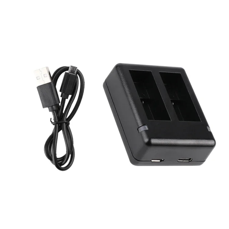 GoPro HERO9 Black / HERO10 Black / HERO11 Black / HERO12 Black 用USBデュアルバッテリーチャージャー（ケーブル＆インジケーターライト付き）、GoPro HERO9 Black 用