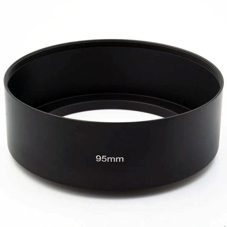 95mm ネジタイプ 直管型 フルメタル レンズフードシェード 中望遠レンズ用, 95mm