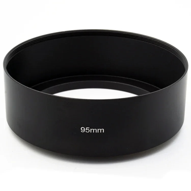 95mm ネジタイプ 直管型 フルメタル レンズフードシェード 中望遠レンズ用, 95mm