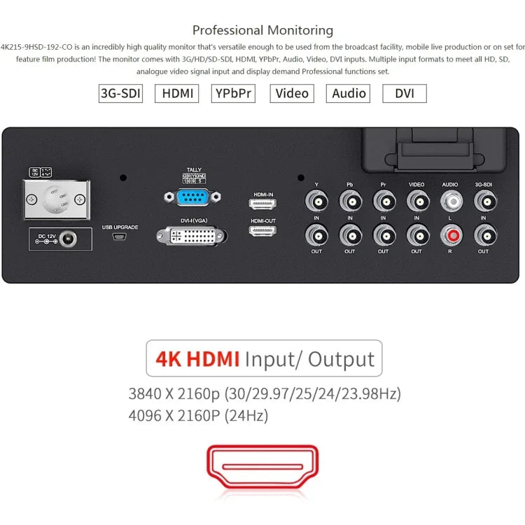SEETEC 4K215-9HSD-CO 1920x1080 21.5インチ SDI / HDMI フルHD ディレクターボックス カメラフィールドモニター, 4K215-9HSD-CO