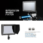 FEELWORLD FW759 1280x800 7インチ IPSスクリーン 超薄型 HD カメラフィールドモニター, FW759