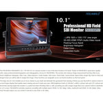 FEELWORLD FW1018SPV1 1920x1200 10.1インチ IPSスクリーン HDカラーLCD ディレクターカメラフィールドモニター、FW1018SPV1