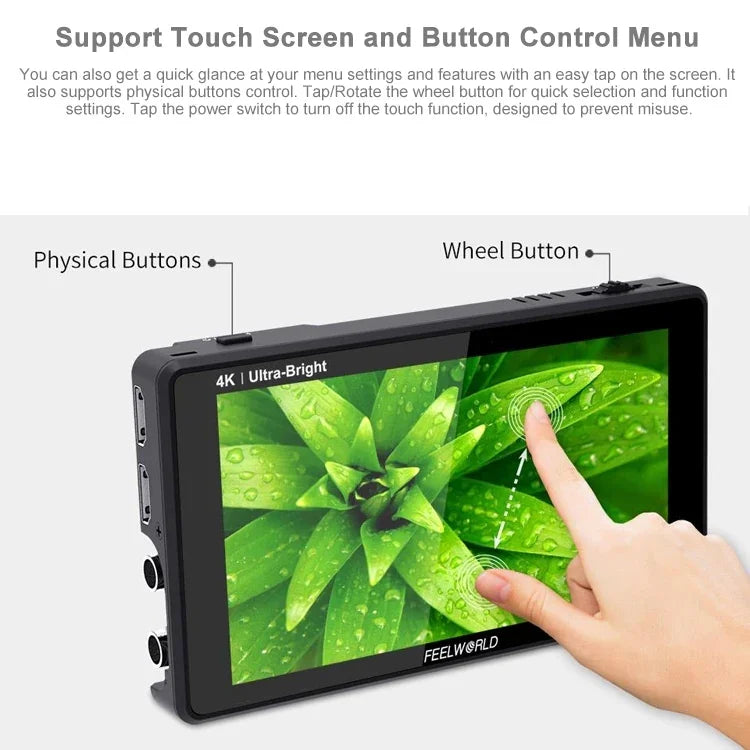 FEELWORLD LUT6S 1920x1080 2600ニット 6インチIPSスクリーン HDMI 4Kタッチスクリーン SDI HDIカメラフィールドモニター、LUT6S