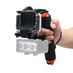 GoPro HERO7 /6 Black /5 Black用シャッタートリガー＋浮力付きハンドグリップダイビングブイ、調節可能な紛失防止ストラップ＆ネジ＆レンチ付き、シャッタートリガー