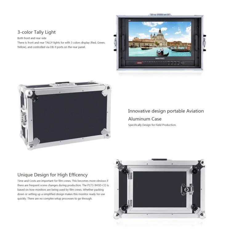 SEETEC P173-9HSD-CO 1920x1080 17.3インチ SDI / HDMI 4K 放送レベル プロフェッショナル写真撮影用カメラフィールドモニター, P173-9HSD-CO
