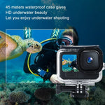 GoPro HERO10 Black / HERO9 Black用バックル付き45m防水ハウジング保護ケース、GoPro HERO9 Black用