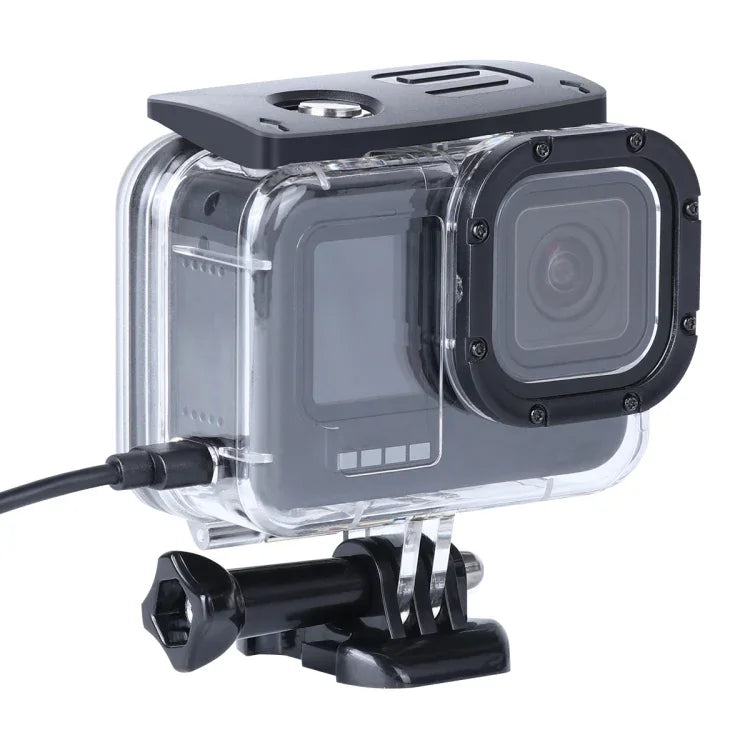 GoPro HERO10 Black / HERO9 Black用充電穴＆バックル付きショックプルーフ防塵ハウジング保護ケース
