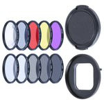 RUIGPRO GoPro HERO10 Black / HERO9 Black用 プロフェッショナル 52mm 10-in-1 UV+ND2+ND4+ND8+スター8++CPL+黄/赤/紫+10倍クローズアップレンズフィルター フィルターアダプターリング＆レンズキャップ付き