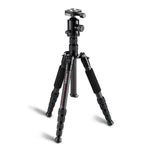 TRIOPO T259G+Q2 調整可能ポータブルカーボンファイバートライポッド Q-2 ボールヘッド付き SLRカメラ用, T259G+Q2