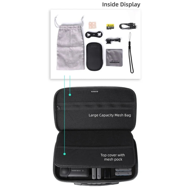 Insta360 ONE X2 / X用Sunnylife IST-B193収納バッグケースハンドバッグ、Insta360 ONE X2 / X用