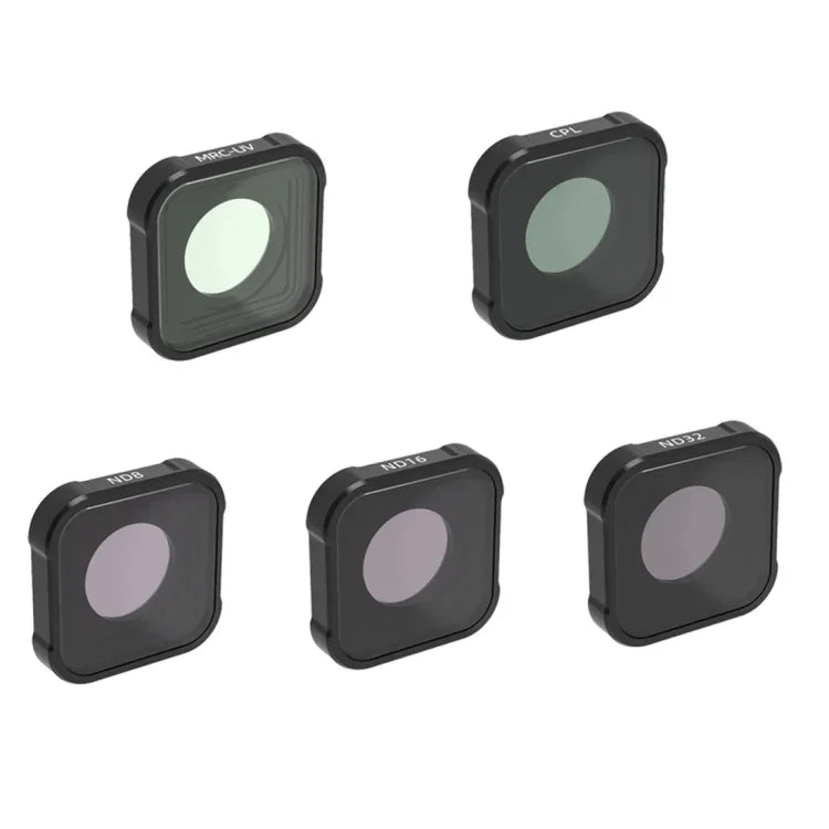 JSR KBシリーズ MCUV+CPL+ND8+ND16+ND32 レンズフィルター GoPro HERO13 Black /12 Black /11 Black /10 Black /9 Black 用、5-in-1