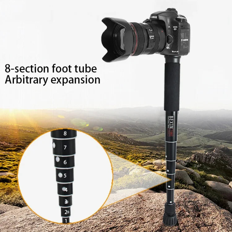 BEXIN P308C ポータブル トラベル アウトドア DSLRカメラ用 アルミ合金 モノポッドホルダー, P308C