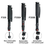 BEXIN P308B ポータブル トラベル アウトドア DSLRカメラ用 アルミ合金 モノポッドホルダー, P308B