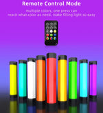LUXCeO RGB カラフルフォト LEDスティックビデオライト APP制御 調節可能色温度 防水 ハンドヘルド LED フィルライト リモコン付き、P200 RGB
