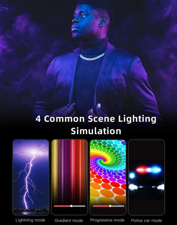 LUXCeO RGB カラフルフォト LEDスティックビデオライト APP制御 調節可能色温度 防水 ハンドヘルド LED フィルライト リモコン付き、P200 RGB