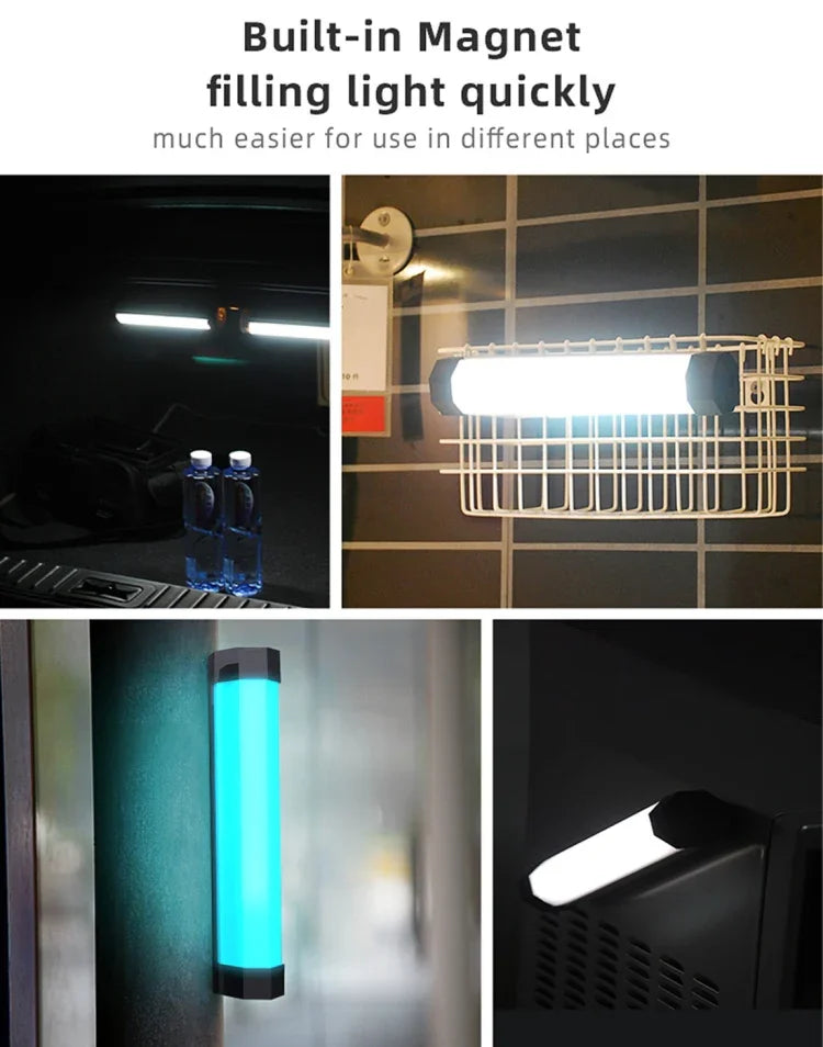 LUXCeO RGB カラフルフォト LEDスティックビデオライト APP制御 調節可能色温度 防水 ハンドヘルド LED フィルライト リモコン付き、P200 RGB
