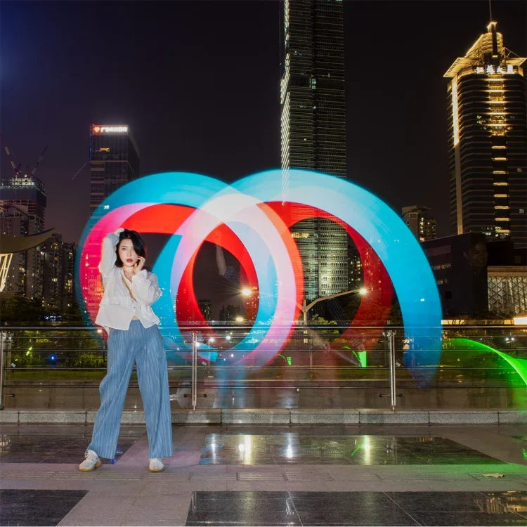 LUXCeO P7RGB Pro カラフルフォト LEDスティックビデオライト APP制御 調節可能色温度 防水 ハンドヘルド LED フィルライト リモコン付き、P7RGB Pro