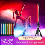 LUXCeO P7RGB Pro カラフルフォト LEDスティックビデオライト APP制御 調節可能色温度 防水 ハンドヘルド LED フィルライト リモコン付き、P7RGB Pro