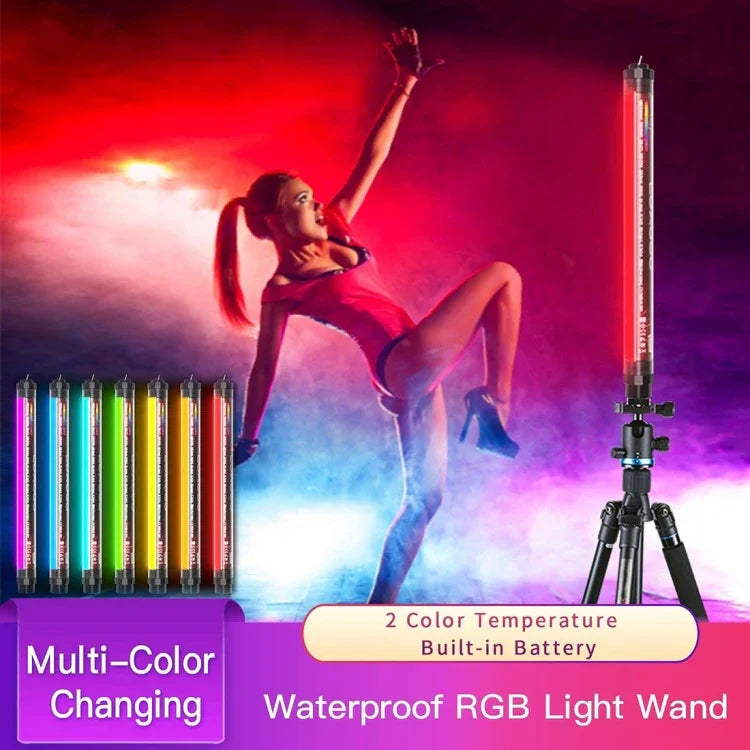 LUXCeO P7RGB Pro カラフルフォト LEDスティックビデオライト APP制御 調節可能色温度 防水 ハンドヘルド LED フィルライト リモコン付き、P7RGB Pro
