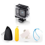 GoPro HERO8 Black用 45m防水ハウジング保護ケース バックル付きベーシックマウント＆ネジ＆フローティングボバ―グリップ＆ストラップ＆防曇インサート, 透明HERO8ケース