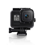 GoPro HERO8 Black 45m防水ハウジング保護ケース バックル付きベーシックマウント＆ネジ＆（パープル、レッド、ピンク）フィルター＆フローティングボバ―グリップ＆ストラップ＆防曇インサート、透明HERO8ケース＋フィルター