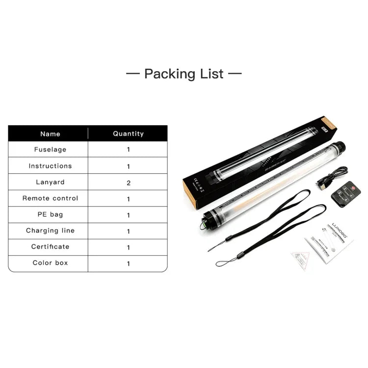 LUXCeO P7 デュアル色温度フォト LEDスティックビデオライト 防水 ハンドヘルド LED フィルライト リモコン付き、P7