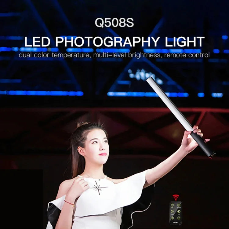 LUXCeO Q508S デュアル色温度 1000LM フォト LEDスティックビデオライト ハンドヘルド LED フィルライト フラッシュ照明ランプ、Q508S