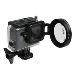 GoPro HERO5 スポーツアクションカメラ用 プロフェッショナル 58mm 16倍マクロレンズ クローズアップフィルター レンズベース＆アダプターリング＆レンズ保護キャップ＆紛失防止ハンドストラップ＆クリーニングクロス付き