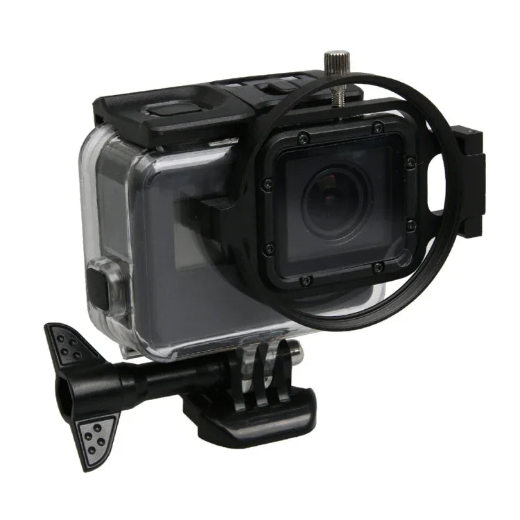 GoPro HERO5 スポーツアクションカメラ用 プロフェッショナル 58mm 16倍マクロレンズ クローズアップフィルター レンズベース＆アダプターリング＆レンズ保護キャップ＆紛失防止ハンドストラップ＆クリーニングクロス付き