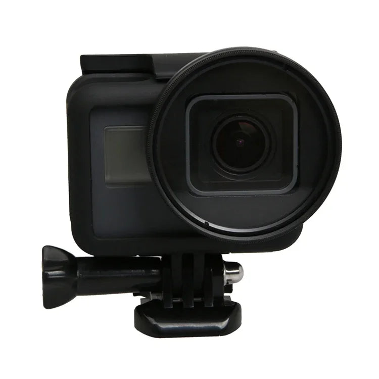 GoPro HERO5 スポーツアクションカメラ用 プロフェッショナル52mmレンズフィルター（CPL + UV + ND8 + ND2 + スター8 + レッド + イエロー + FLD / パープル）＆防水ハウジングケースアダプターリング, 10in1