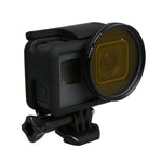 GoPro HERO5 スポーツアクションカメラ用 プロフェッショナル52mmレンズフィルター（CPL + UV + ND8 + ND2 + スター8 + レッド + イエロー + FLD / パープル）＆防水ハウジングケースアダプターリング, 10in1