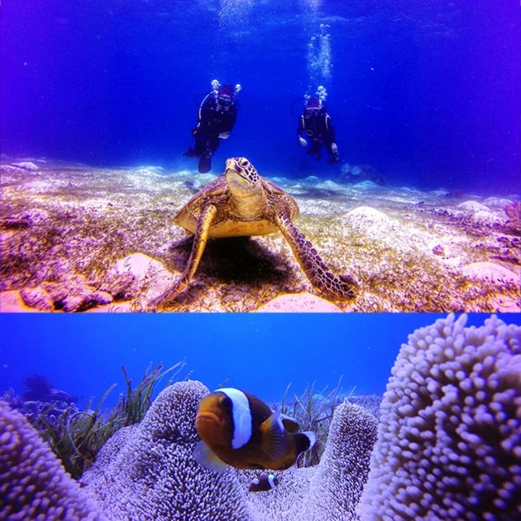 GoPro HERO5用30m防水PC＆ABSハウジング保護ケース＋カメラレンズ赤色四角フィルター バックルベーシックマウント＆ロングスクリュー＆紛失防止ハンドストラップ付き 保護ケース＋フィルター