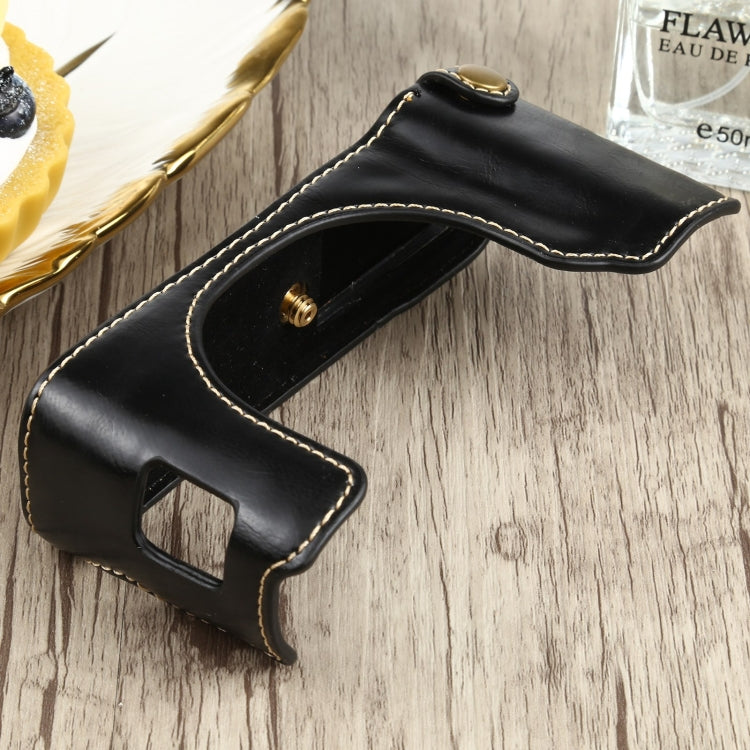 1/4インチネジ PUレザー カメラハーフケースベース FUJIFILM X100V 用, FUJIFILM X100V 用